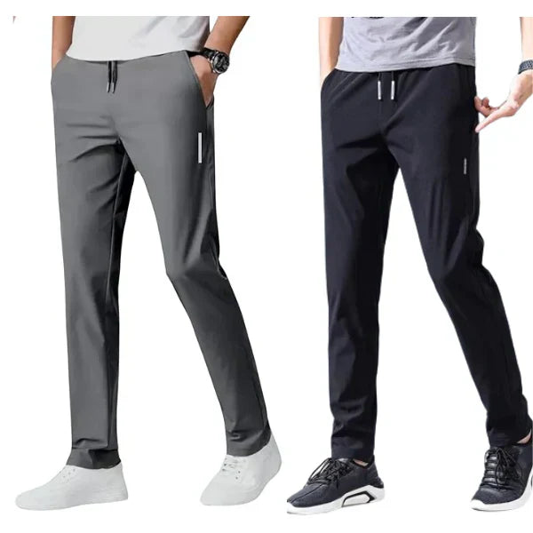 Combo of 2 Men's Sports Regular Fit Lycra Track Pants (Pack of 2)