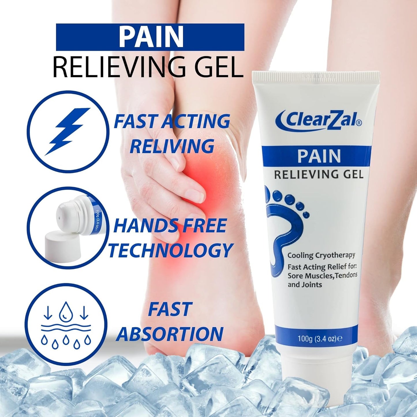 ClearZal™ - Pain Relieving Gel for Feet and Legs (Buy 1 Get 1 FREE🔥)