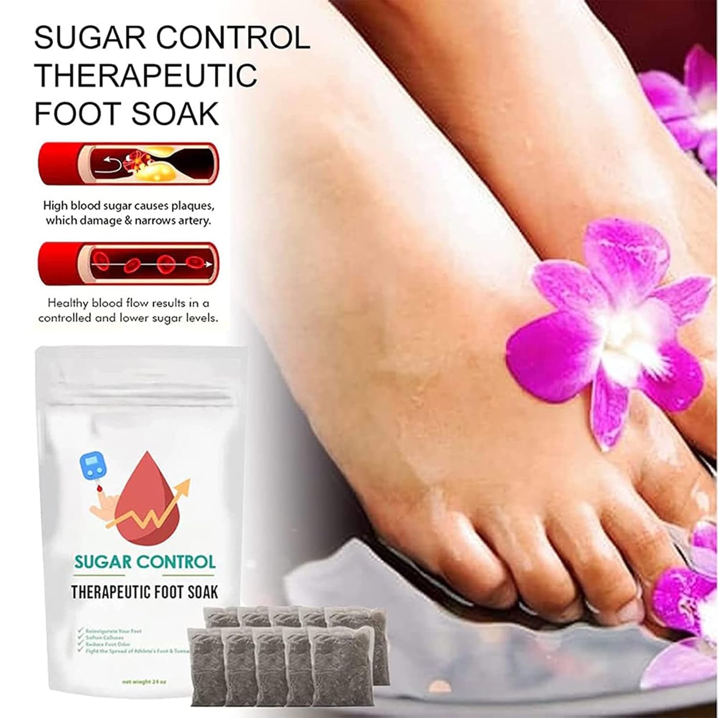 SugarEase™ - Sugar Control Therapeutic Foot Soak (Buy 1 Get 1 Free Offer🔥🔥)