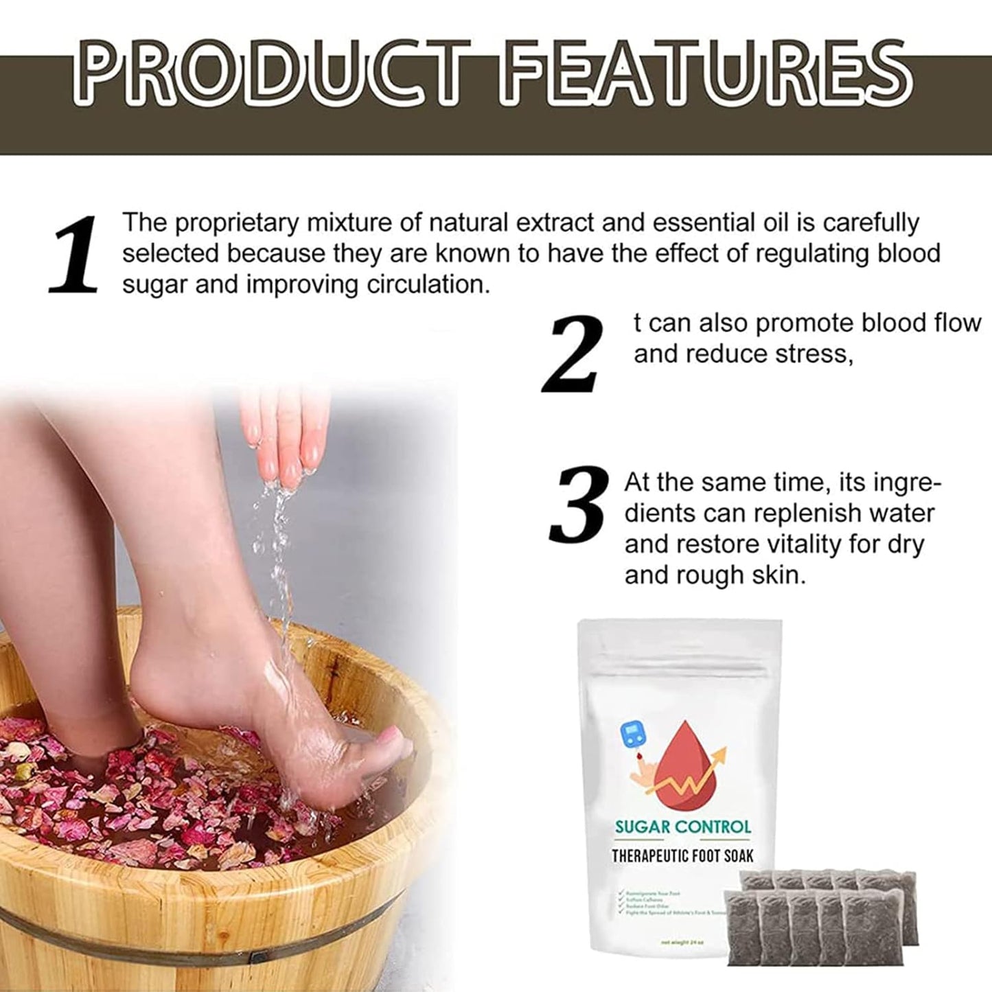 SugarEase™ - Sugar Control Therapeutic Foot Soak (Buy 1 Get 1 Free Offer🔥🔥)